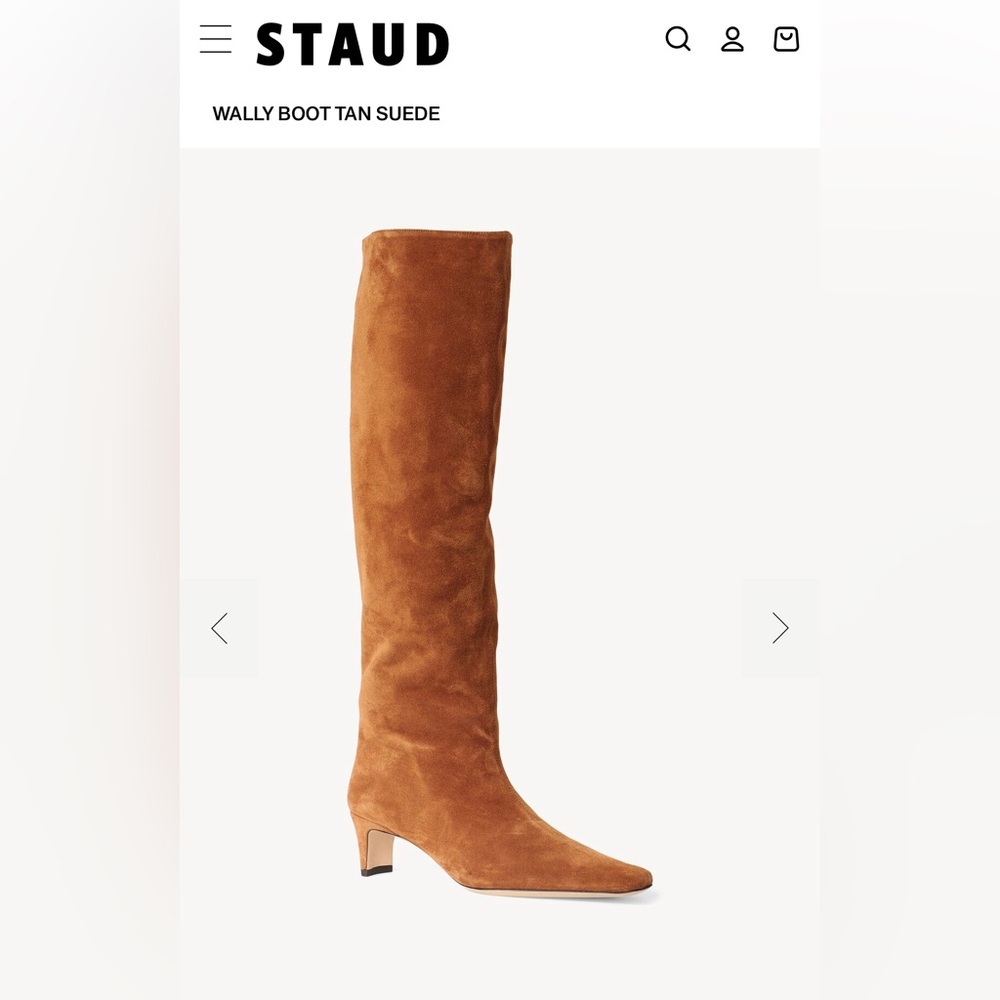 Staud Tan Suede Wally Boots